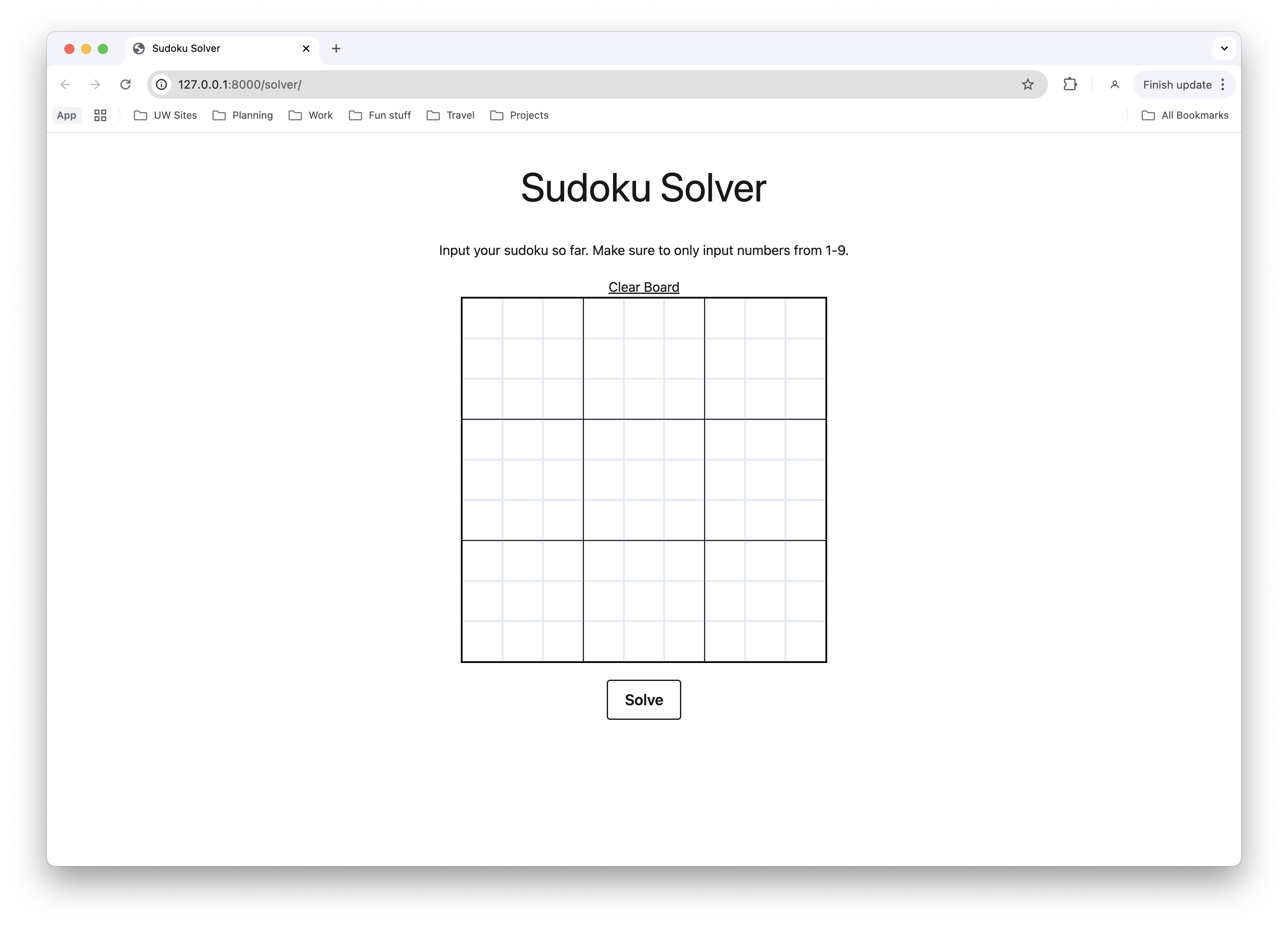 Sudoku Solver screenshot